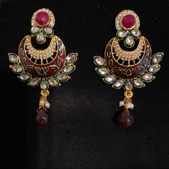 Traditional Indian Earrings - Set of 3 - Picture 3 of 5